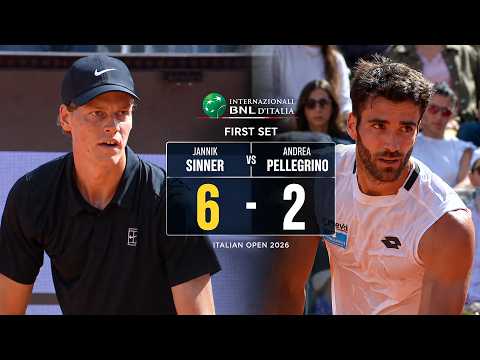 Video Jannik Sinner Dominates Andrea Pellegrino 6-2 | Italian Open 2026 First Set Highlights