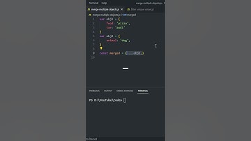 Merge objects in JavaScript #shorts #javascript #programming #nodejs  #reactjs
