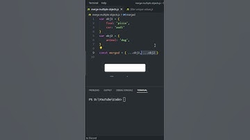 Merge objects in JavaScript #shorts #javascript #programming #nodejs  #reactjs