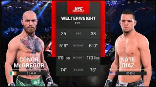 Конор Макгрегор vs Нейт Диас CPU vs CPU UFC 5
