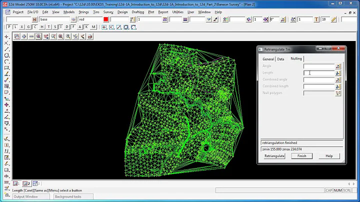 12d Model Introduction Training 3 7 Edit the Triangulation   Remove Long Trinagles