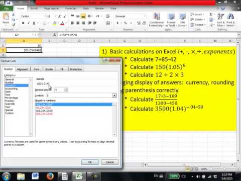Basic calculations in excel - YouTube