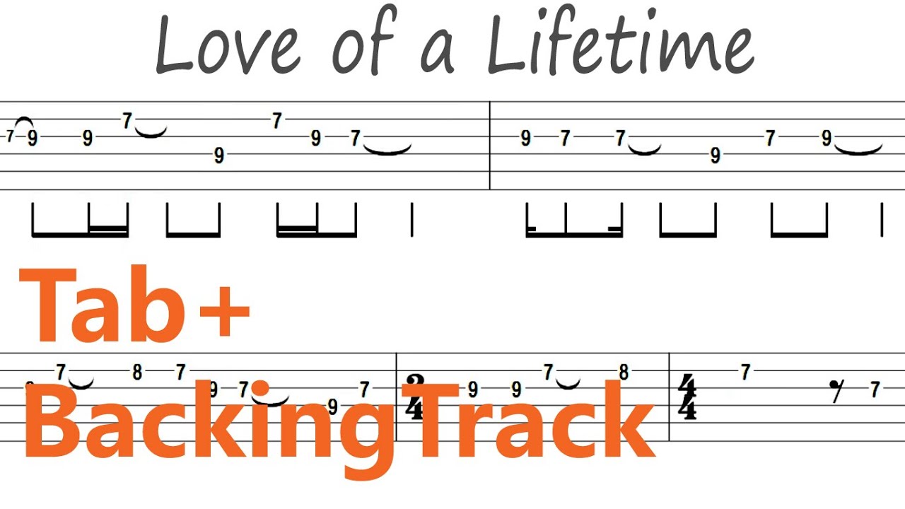 Firehouse - Love of a Lifetime Guitar Tab+BackingTrack