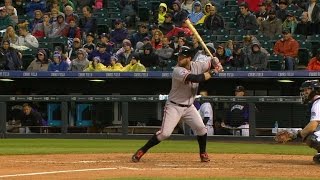 Belt homers to the third deck at Coors Field