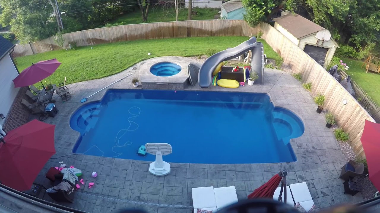 Blue Hawaiian Pools of Michigan Fiberglass pool install timelapse part 3 ORIGINAL
