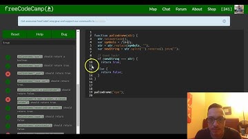 Check for Palindromes, freeCodeCamp review Basic Algorithm Scripting, lesson 3
