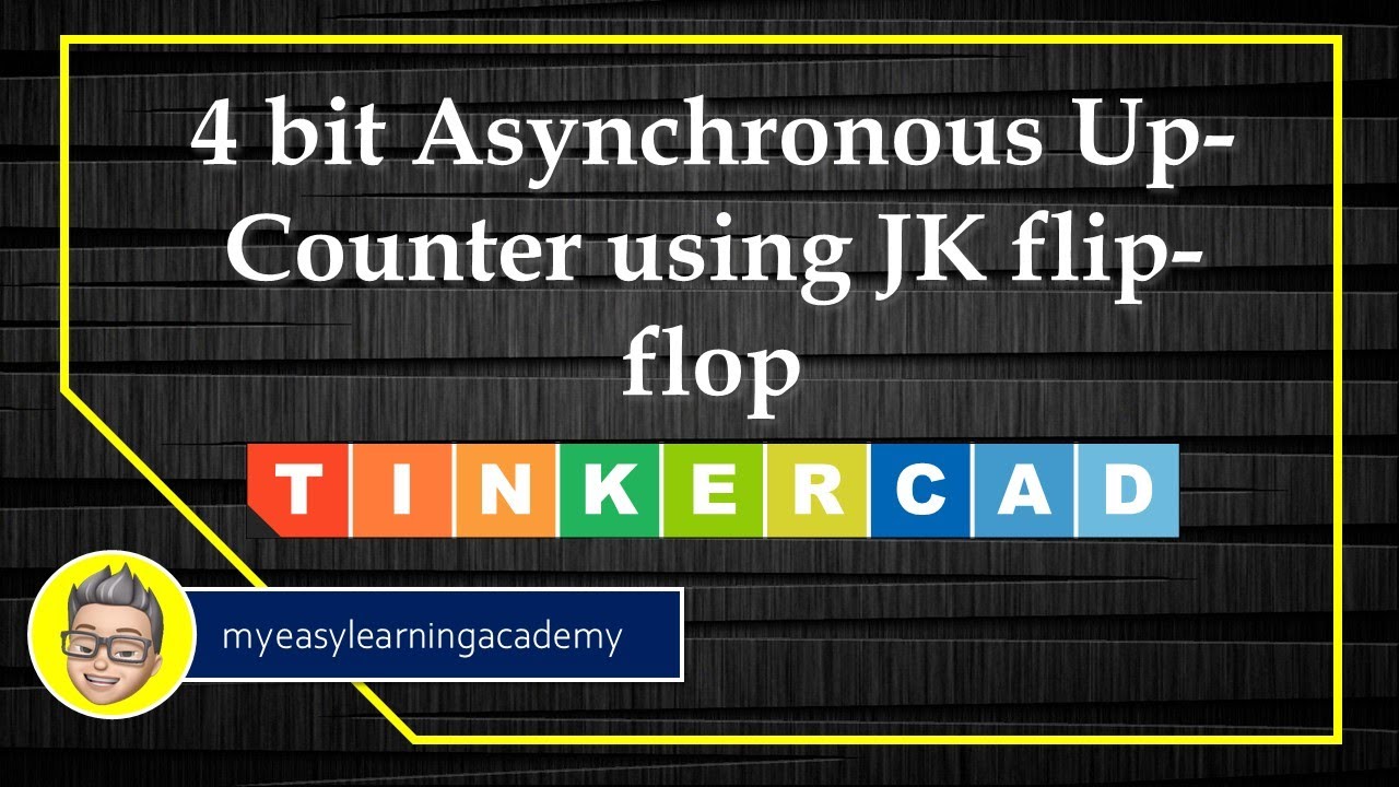 4-bit Asynchronous Up counter using JK flip flop