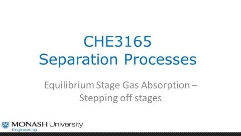 Equilibrium Stage Gas Absorption - Stepping off stages