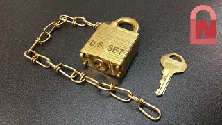 Master Lock US Military Full Brass Padlock Picked