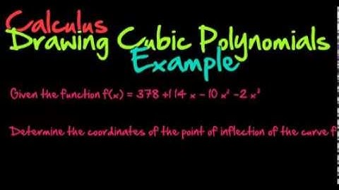Calculus Drawing Cubic Polynomials Example 2