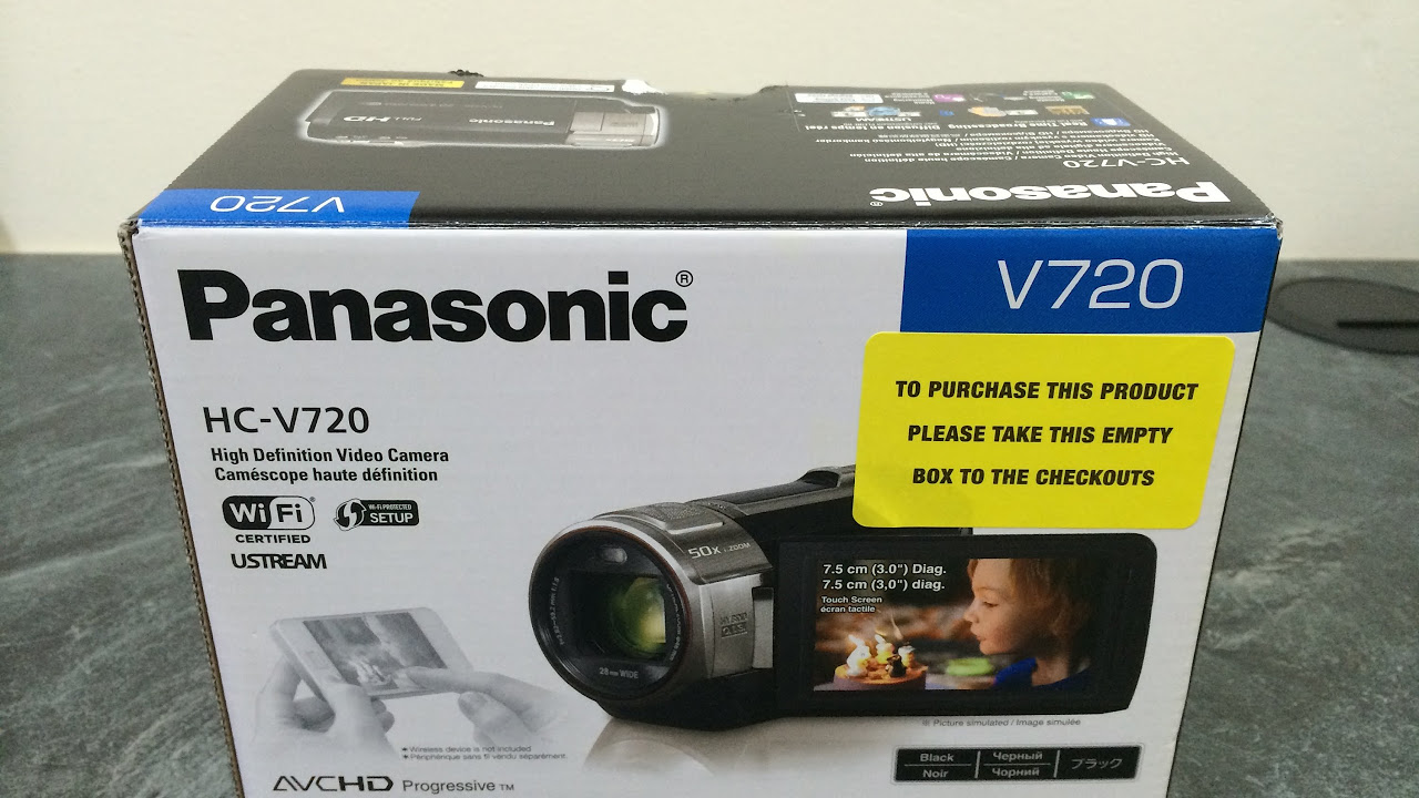 Panasonic HC-V720 - Unboxing & first look - YouTube