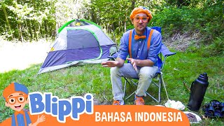 Perkemahan Seru Blippi! | Blippi Bahasa Indonesia - Video Anak-Anak | Petualangan Blippi