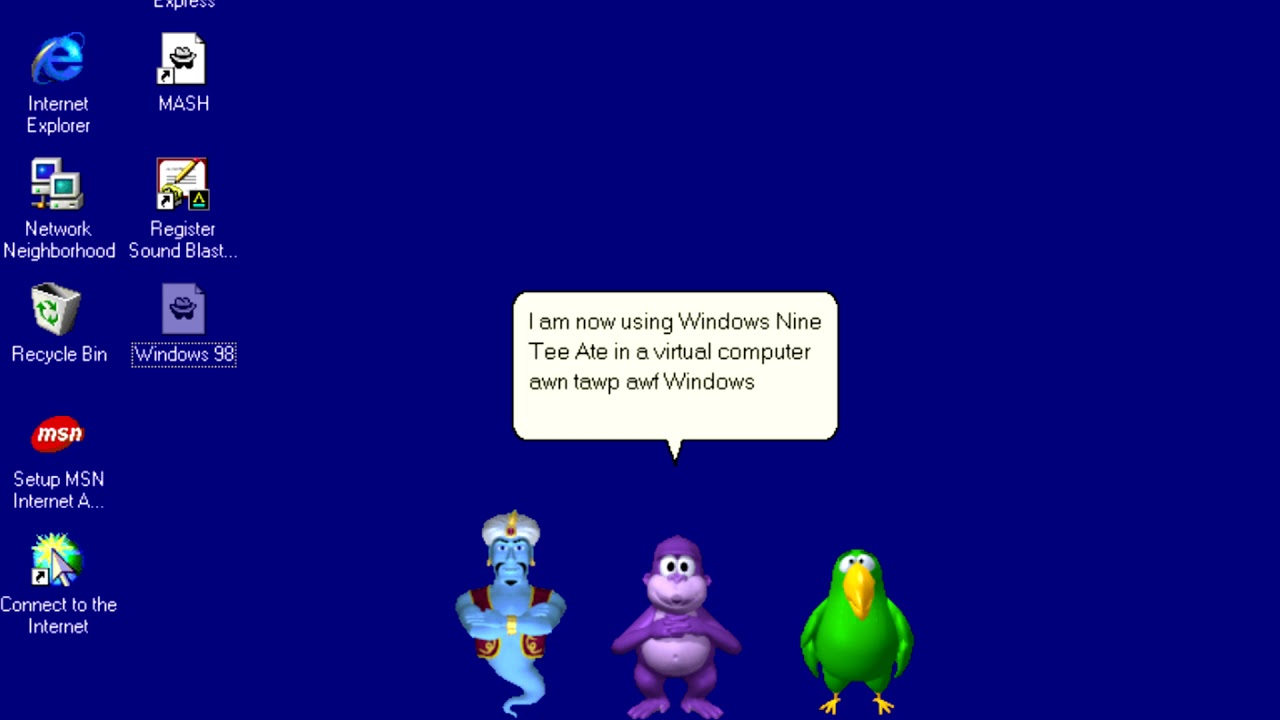 Bonzi using Windows 98 