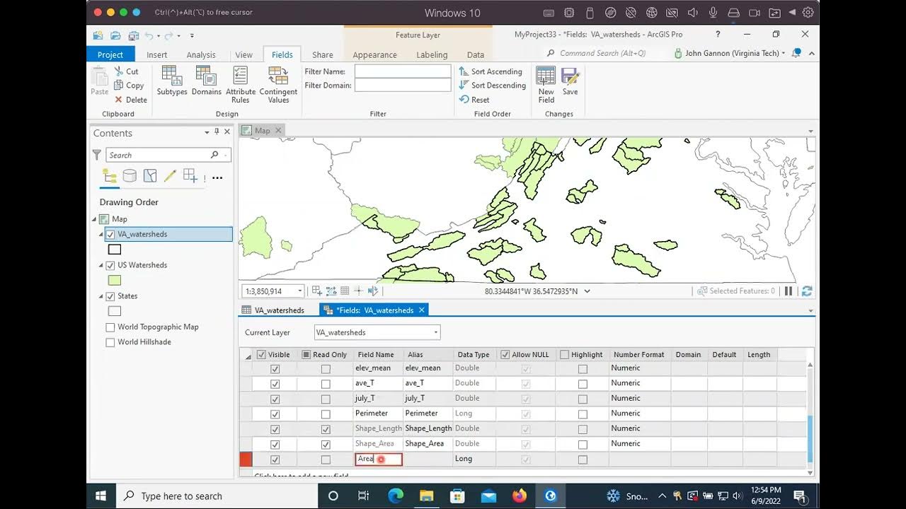 arcGIS pro calculate geometry YouTube
