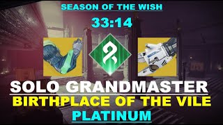Solo Grandmaster Birthplace of the Vile - Titan | Season of the Wish by SinisterDark 855 views 4 months ago 34 minutes