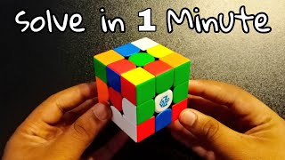 How To Solve A 3X3 Rubiks Cube In 1 Minute Full Tutorial Hindi Urdu