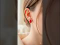 Kundan Red Earrings On Ear Look 😍 #shortvideo #fashion