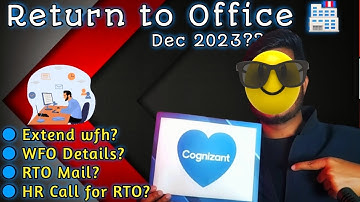 Cognizant return to office updates || How you can extend #wfh #wfo #rto #cognizant #itcompany