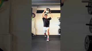 Med Ball - Split Stance - Overhead Slam - Lateral