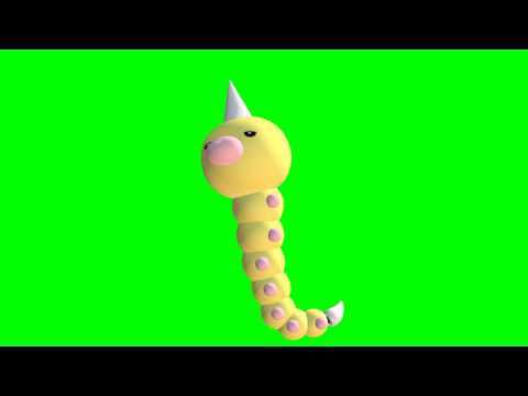 Weedle 2 animated right (pokemon) chroma