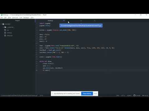 How To Make A Timer With Python/Pygame - YouTube