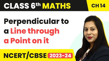 Perpendicular to a Line Through a Point  on It - Practical Geometry | Class 6th Maths Ch 14 | CBSE
