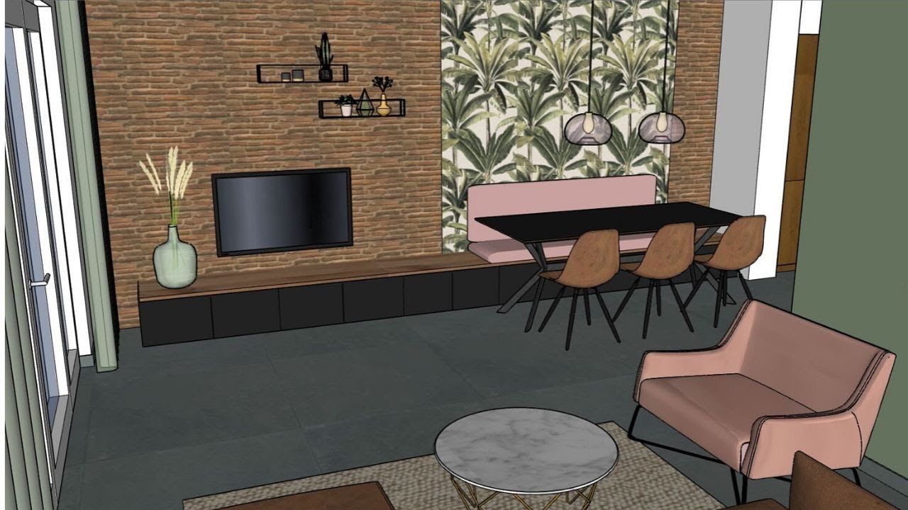 3D-visualisatie interieuradvies nieuwbouwwoning Kesteren - YouTube