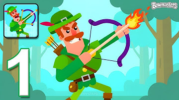 Bowmasters: Archery Shooting - Gameplay Walkthrough Part 1 - New Update Level 1-7 (iOS, Android)