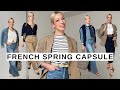 French spring capsule wardrobe  parisian style outfits