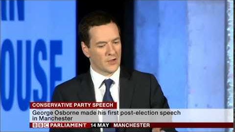George Osborne speech on regional devolution, Manchester, 14th May 2015