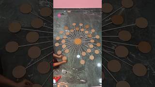 Round shaped craft using only cardboard #shorts #youtubeshorts #viral #diy #crafts #cardboardcraft