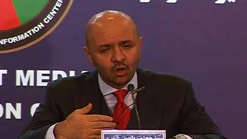 Press conference of Sayed Sadat Mansoor Naderi, Mi...