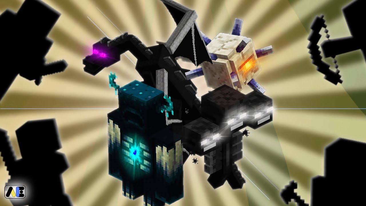 ENFRENTEI TODOS OS CHEFES DO MINECRAFT DE UMA VEZ