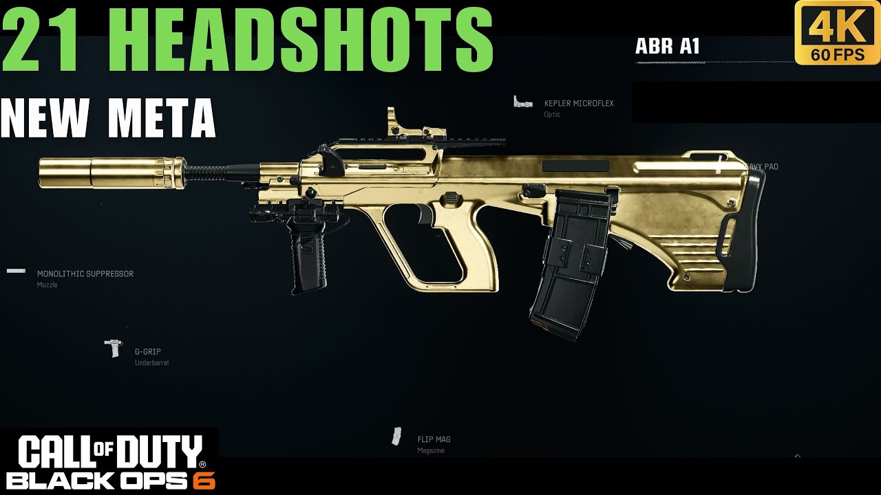 21 HEADSHOTS NEW META ABR A1 ASSAULT RIFLE Call of duty Black Ops 6 # ...