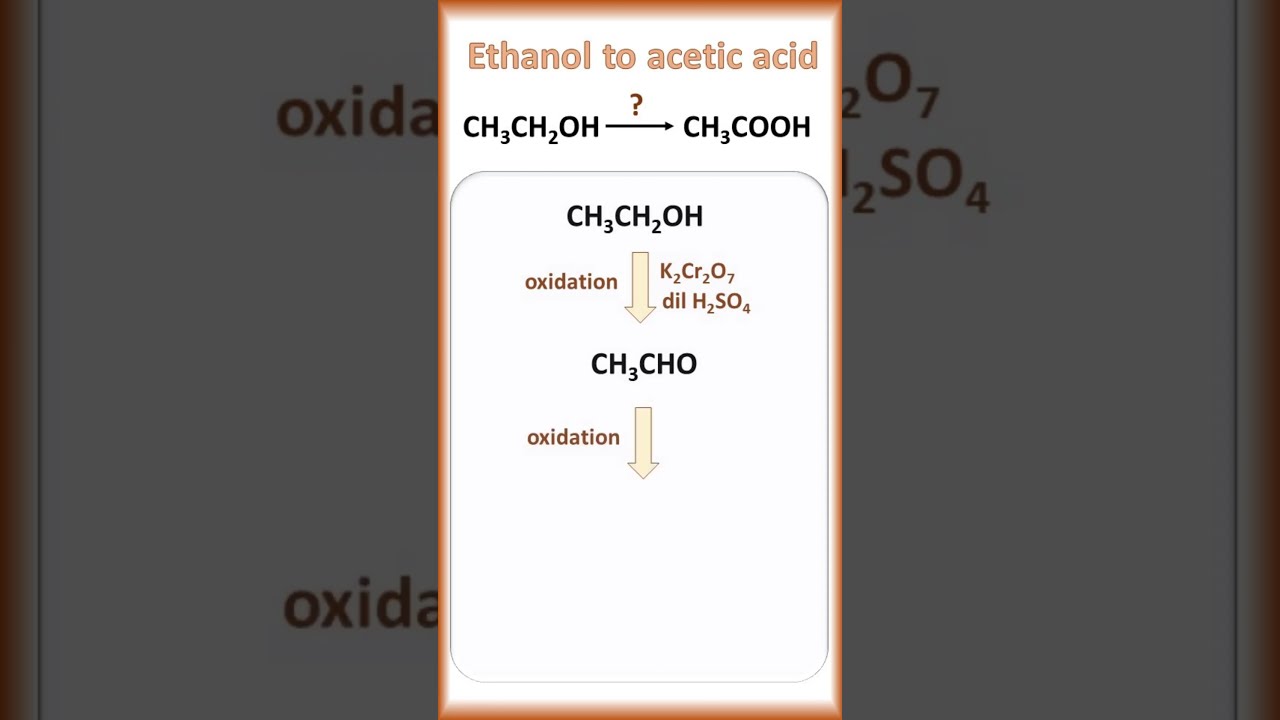 Ethanol To Acetic Acid YouTube Ethanol To Acetic Acid YouTube