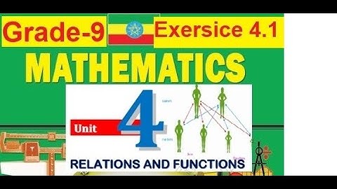 Mathematics Grade 9 Unit 4 Exercise 4.1@Girma21