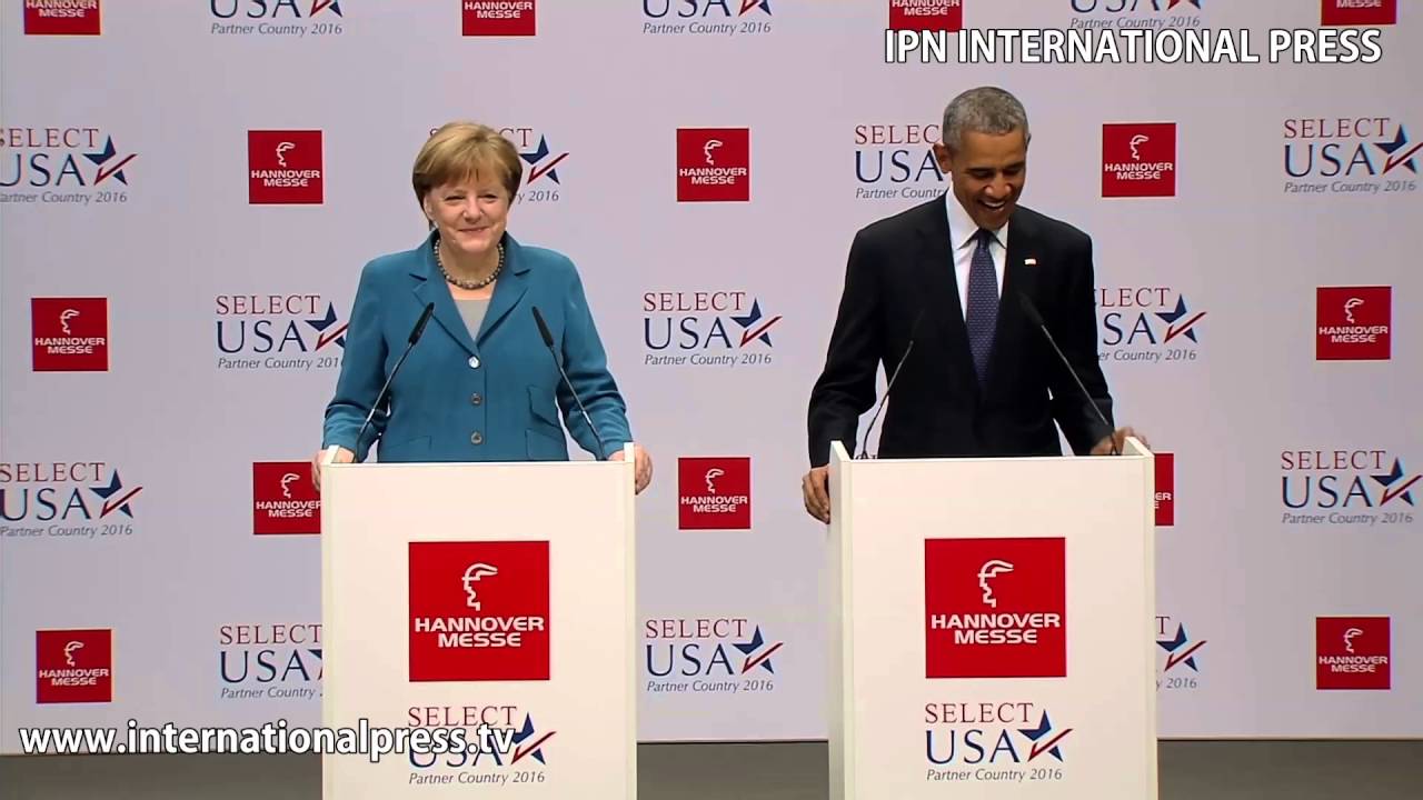 Angela Merkel & Barack Hussein Obama Eröffnungs 2016  Hannover messe