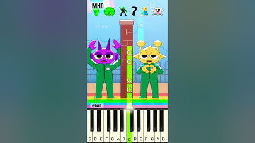Twin Telepathy Challenge Squid Game and Incredibox Sprunki @fash - Piano Tutorial