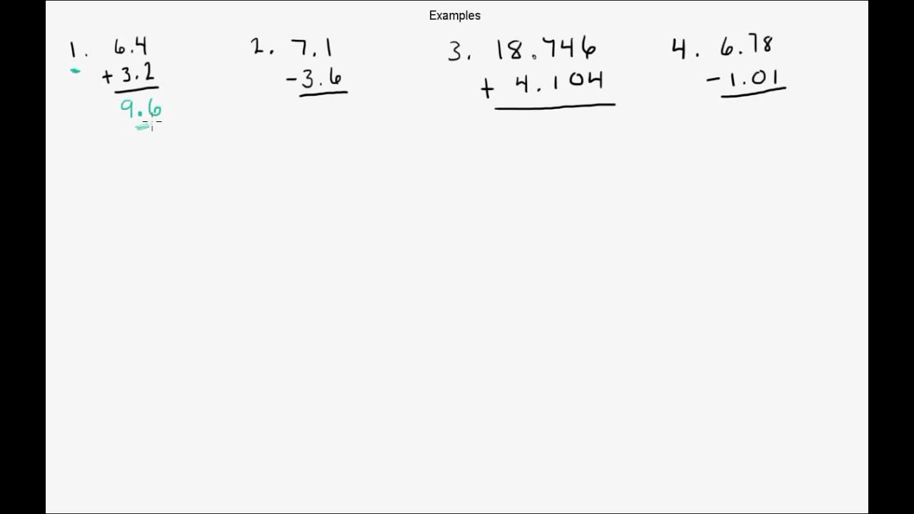 Durham College - Decimals: Adding and Subtracting - SALS tutorial - Durham College - Decimals: Adding and Subtracting - SALS tutorial
