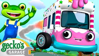 Ice Cream Truck's Rocket Mod | Gecko the Mechanic | Vehicle Repair Cartoons | Buses, Trucks and Cars