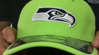 Seahawks '2015 NFL STADIUM FLEX' Lime-Navy Hat by New Era