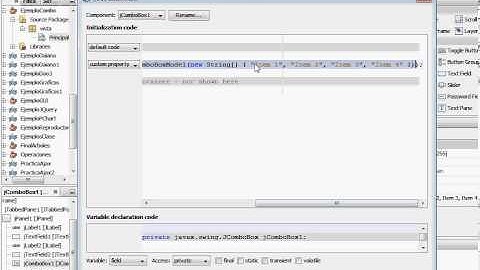 Manejo de JComboBox en Java