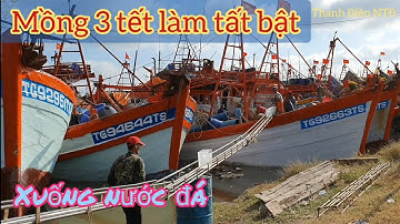 Mồng 3 tết làm tất bật xuống nước đá cho ghe ở TG