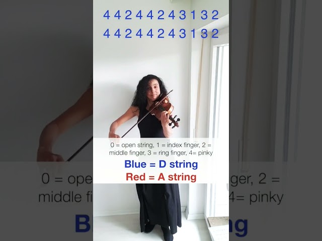 O Come, Little Children 🎻 Violin u0026 Viola Tutorial With Color Coded Strings class=
