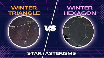 Winter Triangle versus Winter Hexagon Asterisms