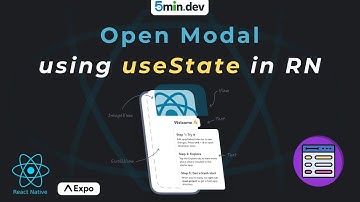 Create Modal in React Native, using useState - Todo App #16 | React Native Tutorial 5min.dev