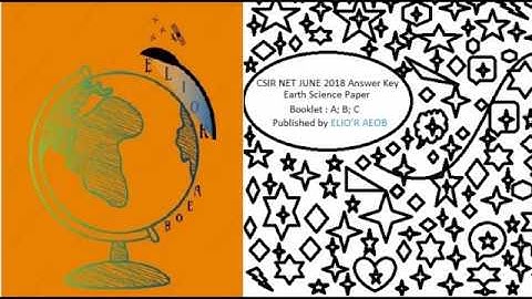 CSIR UGC JRF/NET EARTH SCIENCE JUNE 2018  ANSWER KEY