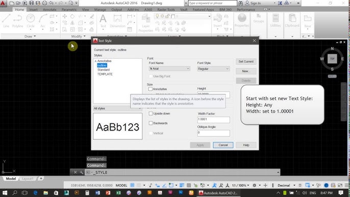 Autocad How To Outline Text Tutorial - YouTube