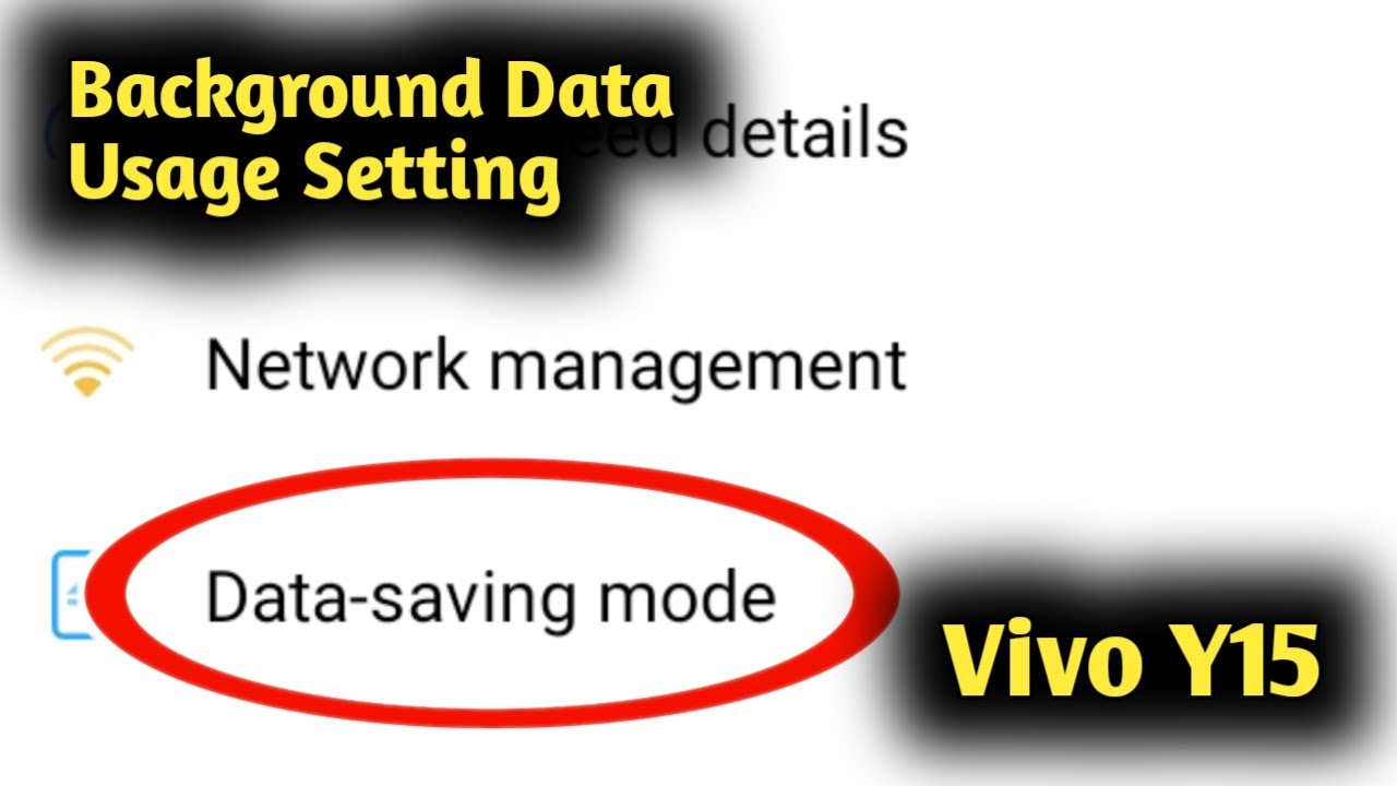 Vivo Y15 Background Data Usage Setting