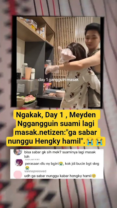 Ngakak, Day 1 , Meyden Nggangguin suami lagi masak. #trending #shorts #meyden #hengki # #artist